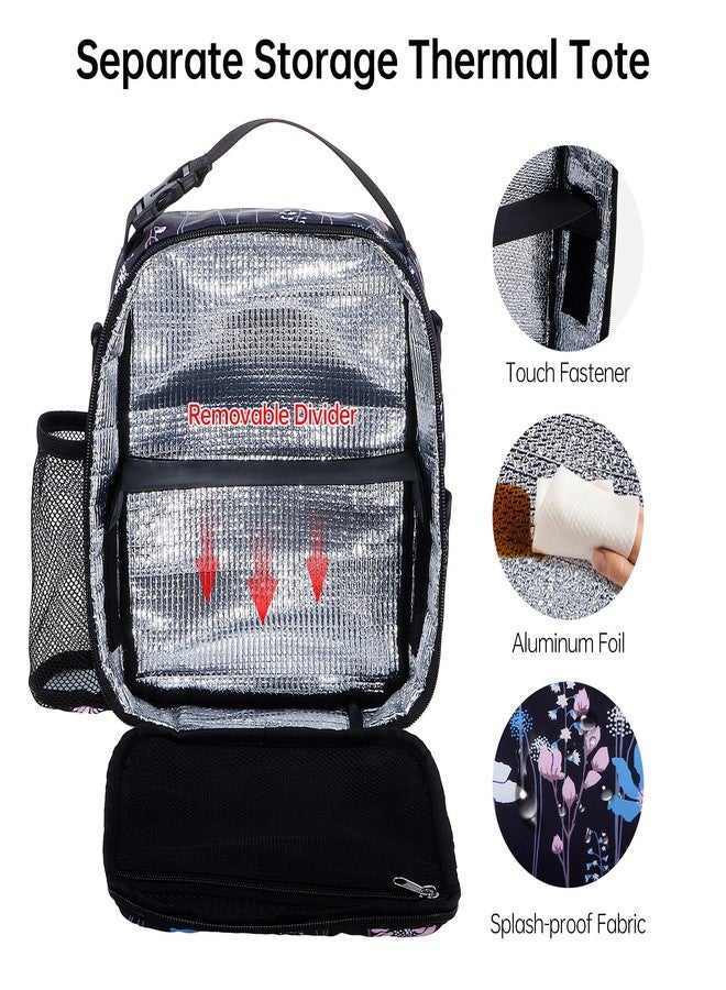 HAWEE Reusable Insulated Lunch Bag for Women - Portable Thermal Meal Tote with Adjustable Shoulder Strap & Bottle Pocket, Small Soft Cooler for Office, Work, Beach, Picnic & Travel - Image 5